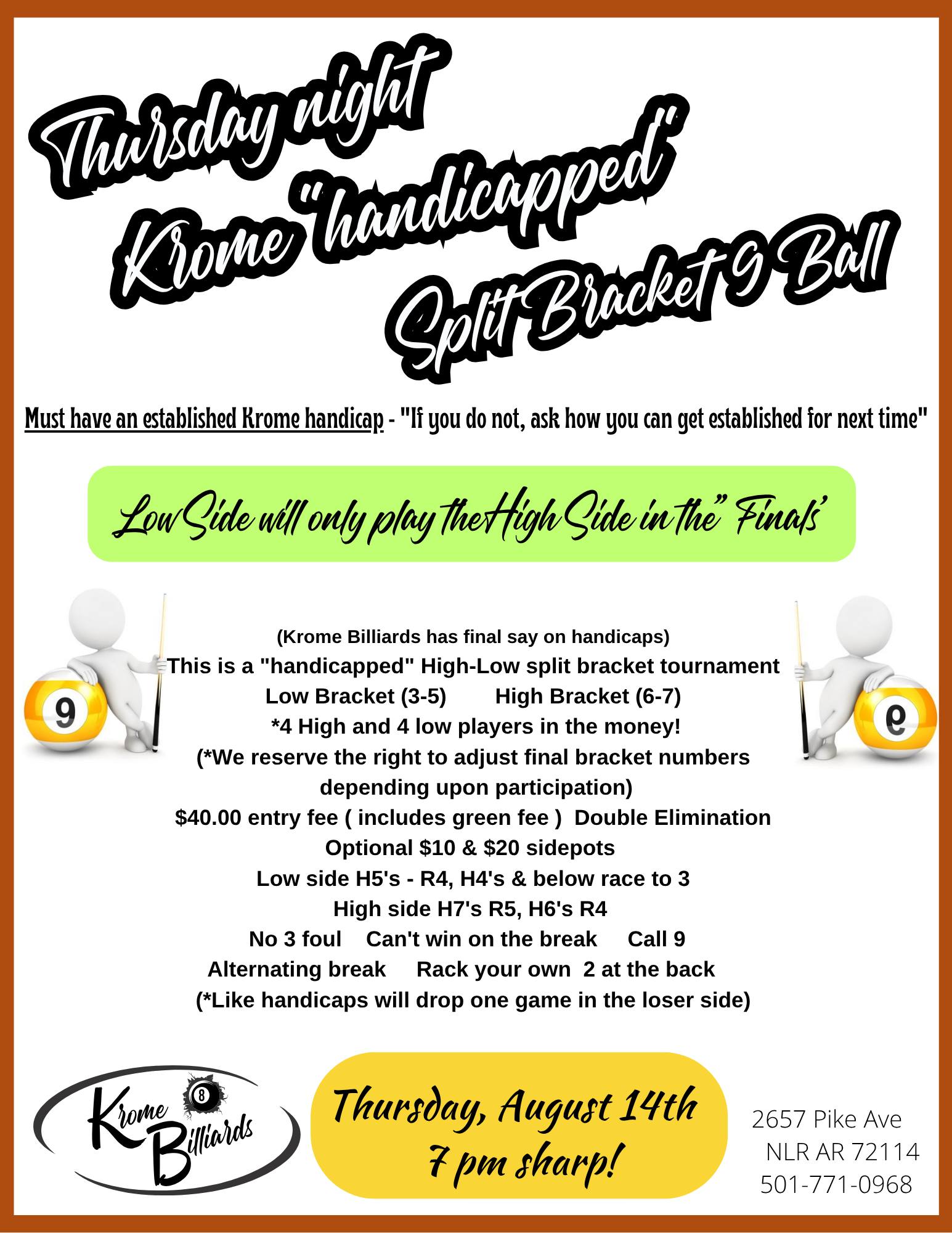 Tournament flyer / rules image